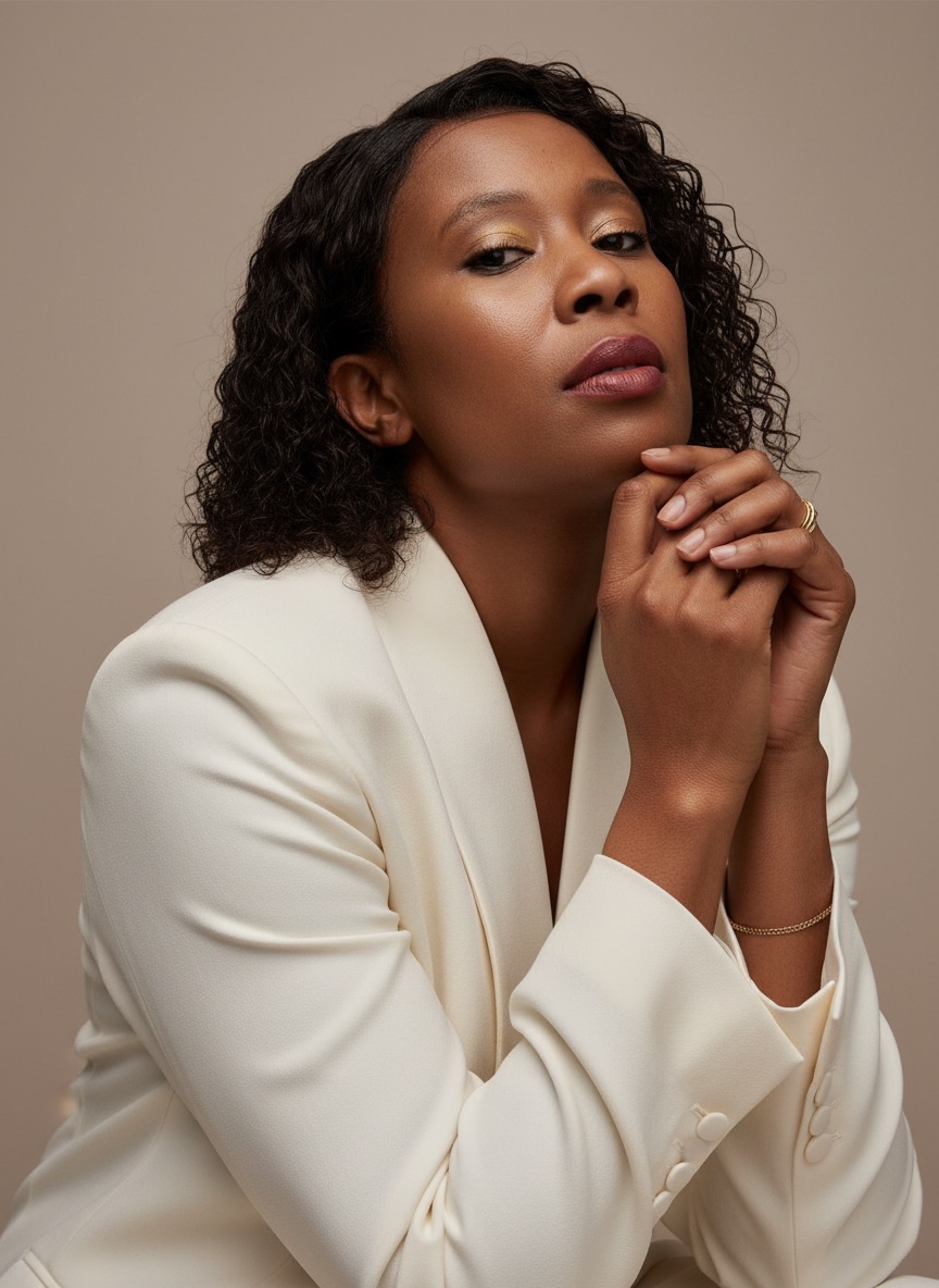 Ntebs Mbanjwa in a cream suit, coaching portrait